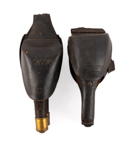 TWO SETS OF CIVIL WAR ERA POMMEL HOLSTERS