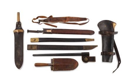 EIGHT U.S. MILITARY ITEMS INDIAN WARS TO WWI