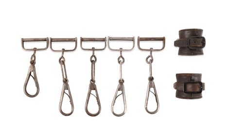 7 CIVIL WAR ERA CARBINE SWIVELS AND SOCKETS