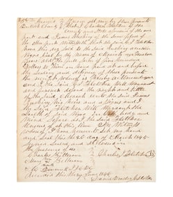 GEORGIA 1840'S TWO SIDED SLAVE BILLS OF SALES