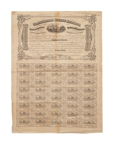 CONFEDERATE STATES $500 BOND DATED 1864