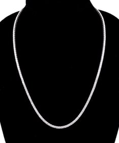 14K WG DIAMOND NECKLACE, LAB GROWN