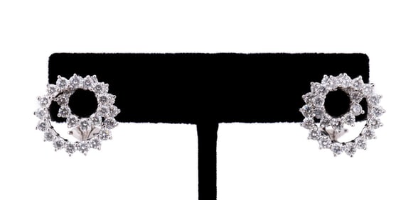 ANGELA CUMMINGS TIFFANY DIAMOND SWIRL EARRINGS