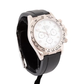 ROLEX DAYTONA 18K WG WATCH, ZENITH MOVEMENT