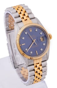 ROLEX NEW OLD STOCK DATEJUST BLUE DIAL W/ DIA 36MM