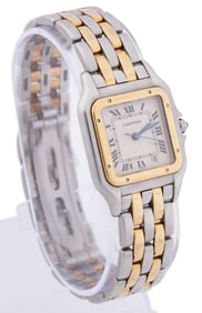 CARTIER 'PANTHERE' GOLD & STAINLESS WRISTWATCH