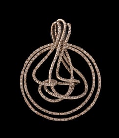 H. STERN 'ZEPHYR' DIAMOND 18K YELLOW GOLD PENDANT