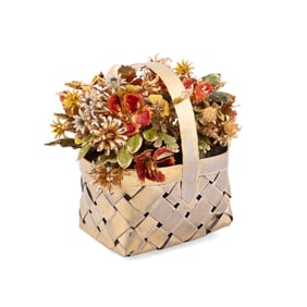 JANE HUTCHESON FOR CARTIER VERMEIL FLORAL BASKET