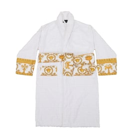 VERSACE 'I LOVE BAROQUE' WHITE BATHROBE