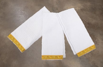 THREE VERSACE 'I LOVE BAROQUE' FINGERTIP TOWELS