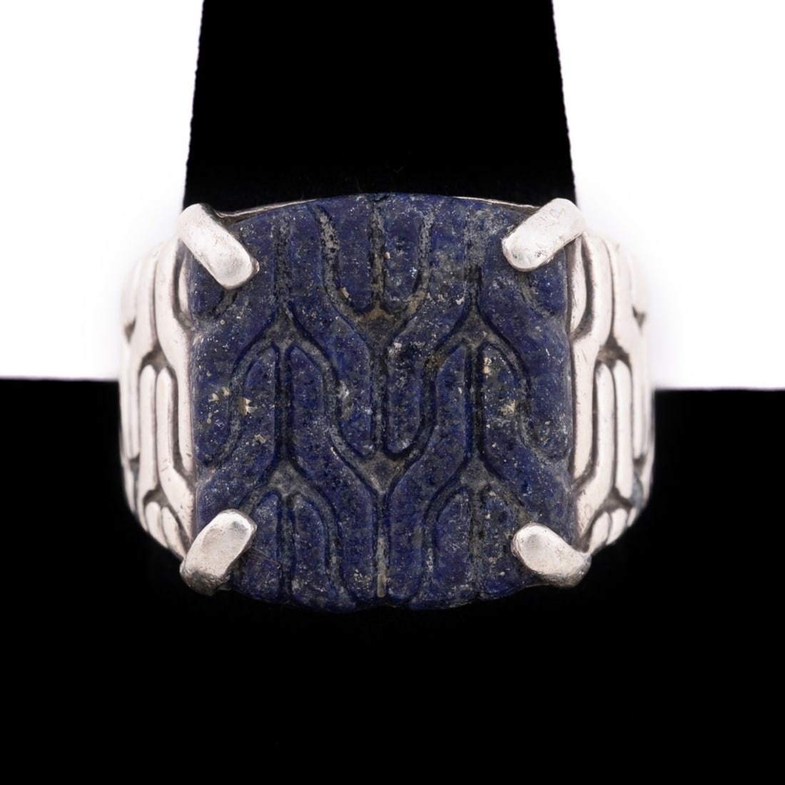 JOHN HARDY LAPIS & STERLING CLASSIC CHAIN RING (1 of 5)