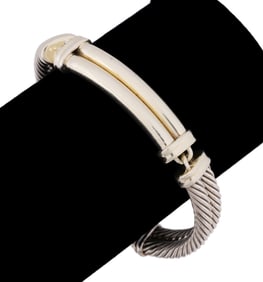 DAVID YURMAN 14K & STERLING DOUBLE ROPE BRACELET