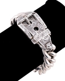 GUCCI GARDEN BUCKLE LINK BRACELET