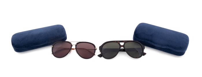 TWO GUCCI AVIATOR SUNGLASSES BROWN