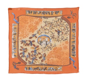 CATY LATHAM FOR HERMES 'NIEGE D'ANTAN' SCARF