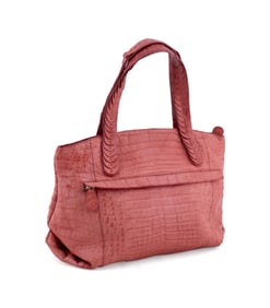 NANCY GONZALEZ RED CROCODILE HANDBAG