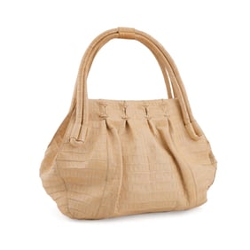 NANCY GONZALEZ YELLOW CROCODILE HANDBAG