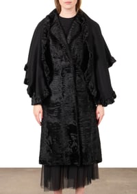 LADIES SHEARED BLACK LAMB COAT AND A SHAWL