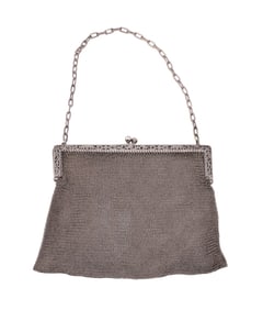 1920'S STERLING SILVER MESH PURSE