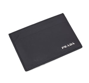 PRADA BLACK SAFFIANO LEATHER CARD HOLDER WALLET