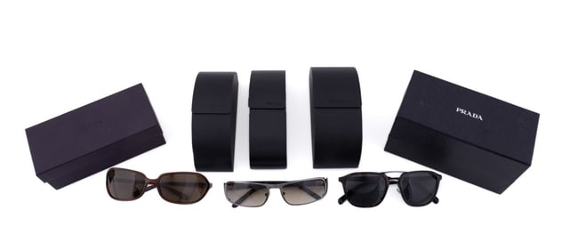 THREE PRADA SUNGLASSES