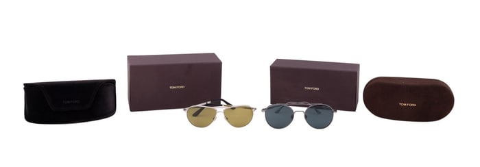 TWO TOM FORD AVIATOR SUNGLASSES, 'DECLAN', 'MARKO'