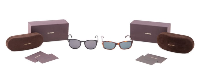 TWO PAIRS OF TOM FORD SUNGLASSES, INCLUD. 'ANSEL'