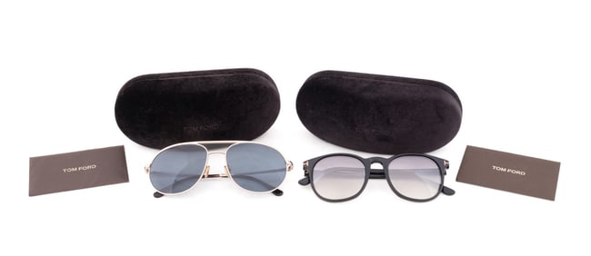 TWO TOM FORD SUNGLASSES, 'GIO' AND 'ANSEL'