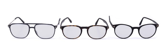 THREE TOM FORD BLUE CONTROL LENSE READING GLASSES
