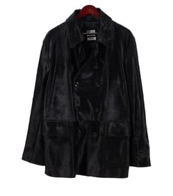 ARMANI COLLEZIONI LUXURY BLACK CALF HAIR JACKET