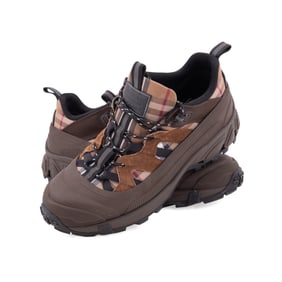 BURBERRY ARTHUR LACE UP SNEAKERS BROWN CHECK