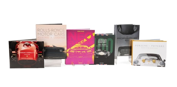 SIX HARDBOUND TABLE TOP CAR ENTHUSIAST BOOKS