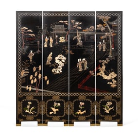 FOUR PANEL CHINESE FLOOR SCREEN