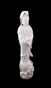 CHINESE BLANC DE CHINE STANDING GUANYIN