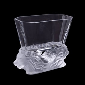 LALIQUE 'VENISE' COLORLESS CRYSTAL VASE