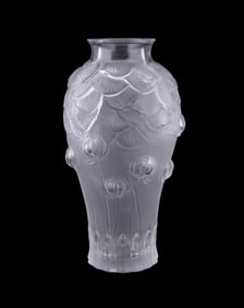 LALIQUE 'GIVERNY' COLORLESS CRYSTAL VASE