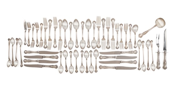 GORHAM 'CAMBRIDGE' STERLING FLATWARE FOR 6