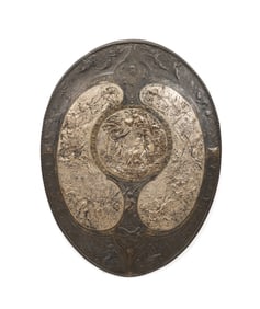19TH C. ELKINGTON & CO. PLATED 'MILTON' SHIELD