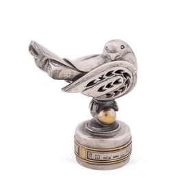 YOSSI SWED GILT & STERLING BIRD OF PEACE WINE CORK
