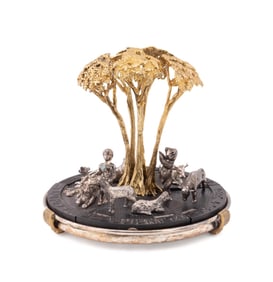 SWED MASTER SILVER & GILT 'TREE OF LIFE' SCULPTURE