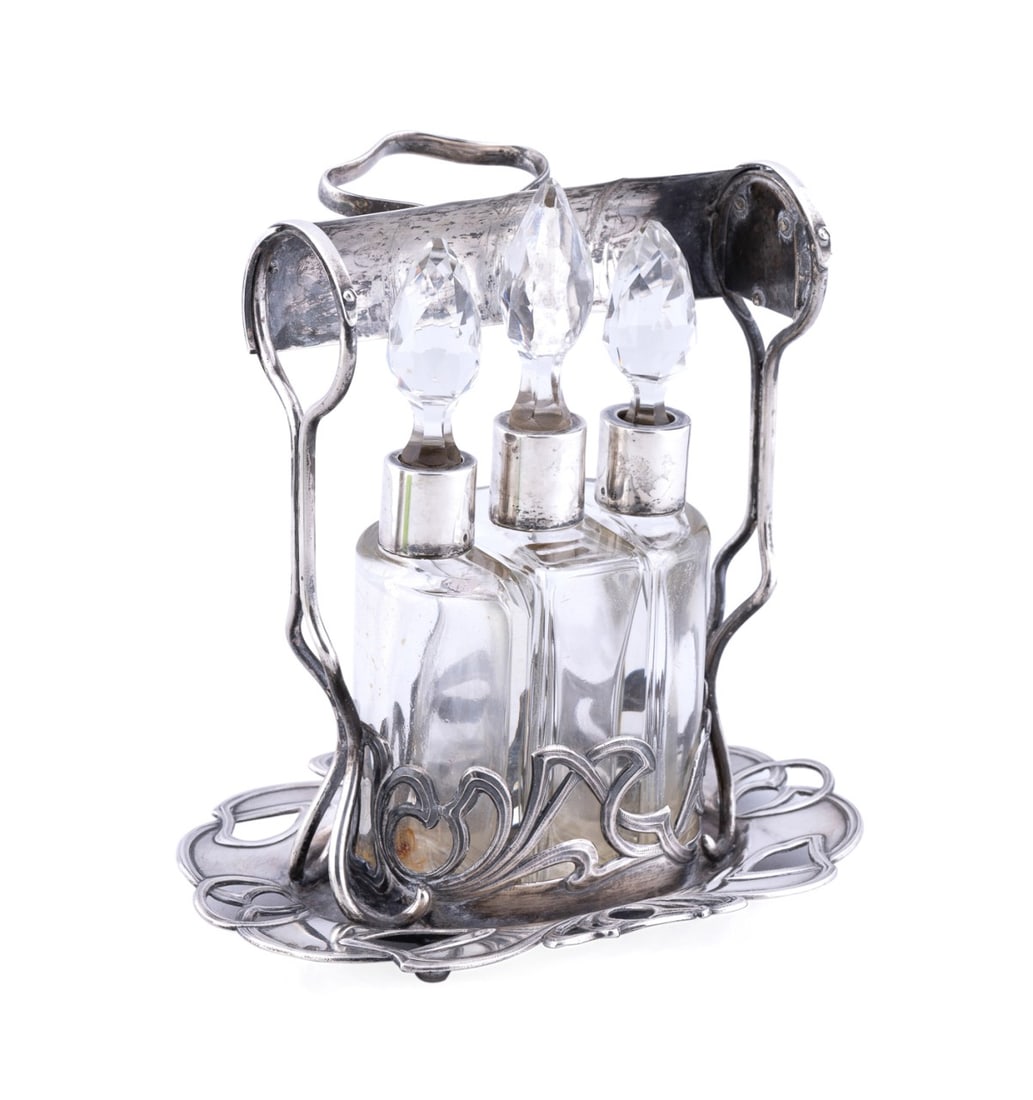 ART NOUVEAU STERLING SILVER SMALL TANTALUS (1 of 11)