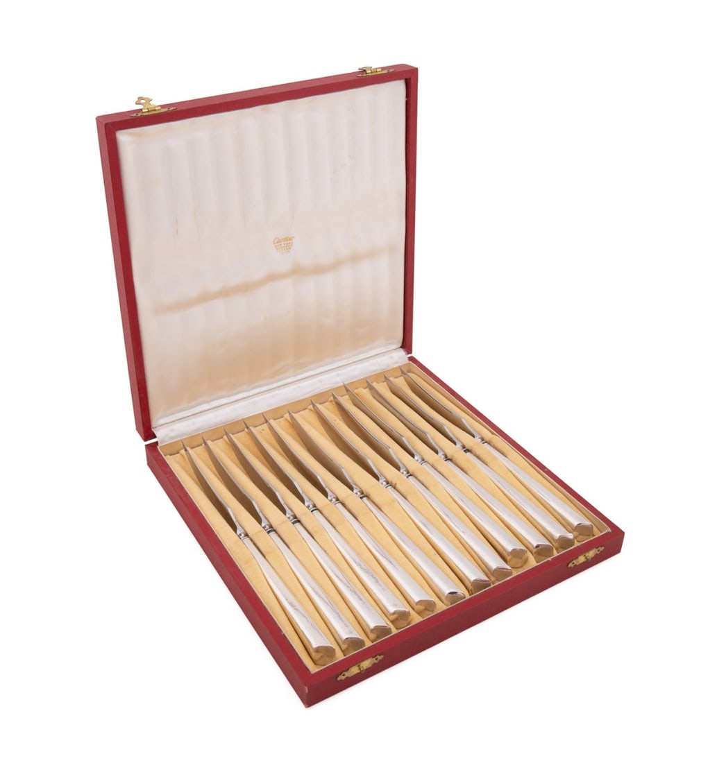 12 CARTIER STERLING SILVER STEAK KNIVES (1 of 9)