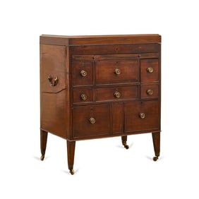 19TH C. GEORGE III MAHOGANY BEAU BRUMMEL