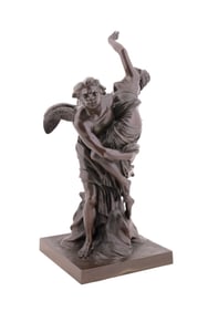 'BOREAS ABDUCTING ORITHYIA', 19TH C. BRONZE