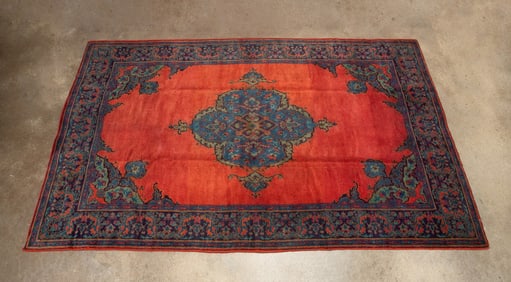 EUROPEAN LARGE LOOMED USHAK DESIGN RUG