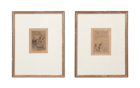 RENOIR, SUR LA PLAGE & LE CHAPEAU EPINGLE ETCHINGS