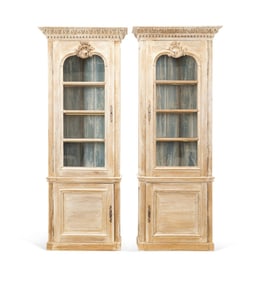 PAIR OF 19TH C. LOUIS XV / XVI REVIVAL BOOKCASES