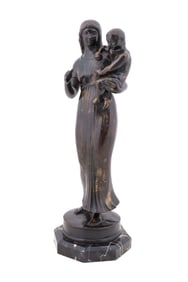 PAUL MANSHIP, 'MOTHER & CHILD', BRONZE, 1917