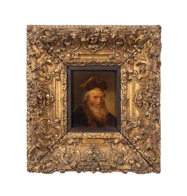 GERARD DOU GILT FRAMED SMALL PORTRAIT