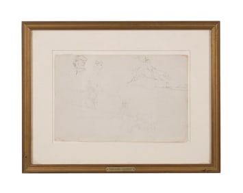 TOULOUSE-LAUTREC 'DERNIER ADIEU' C. 1880 DRAWING